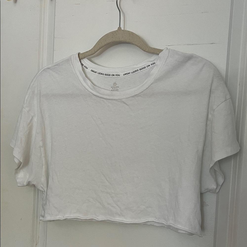 Aerie Classic White Short Sleeve Tee